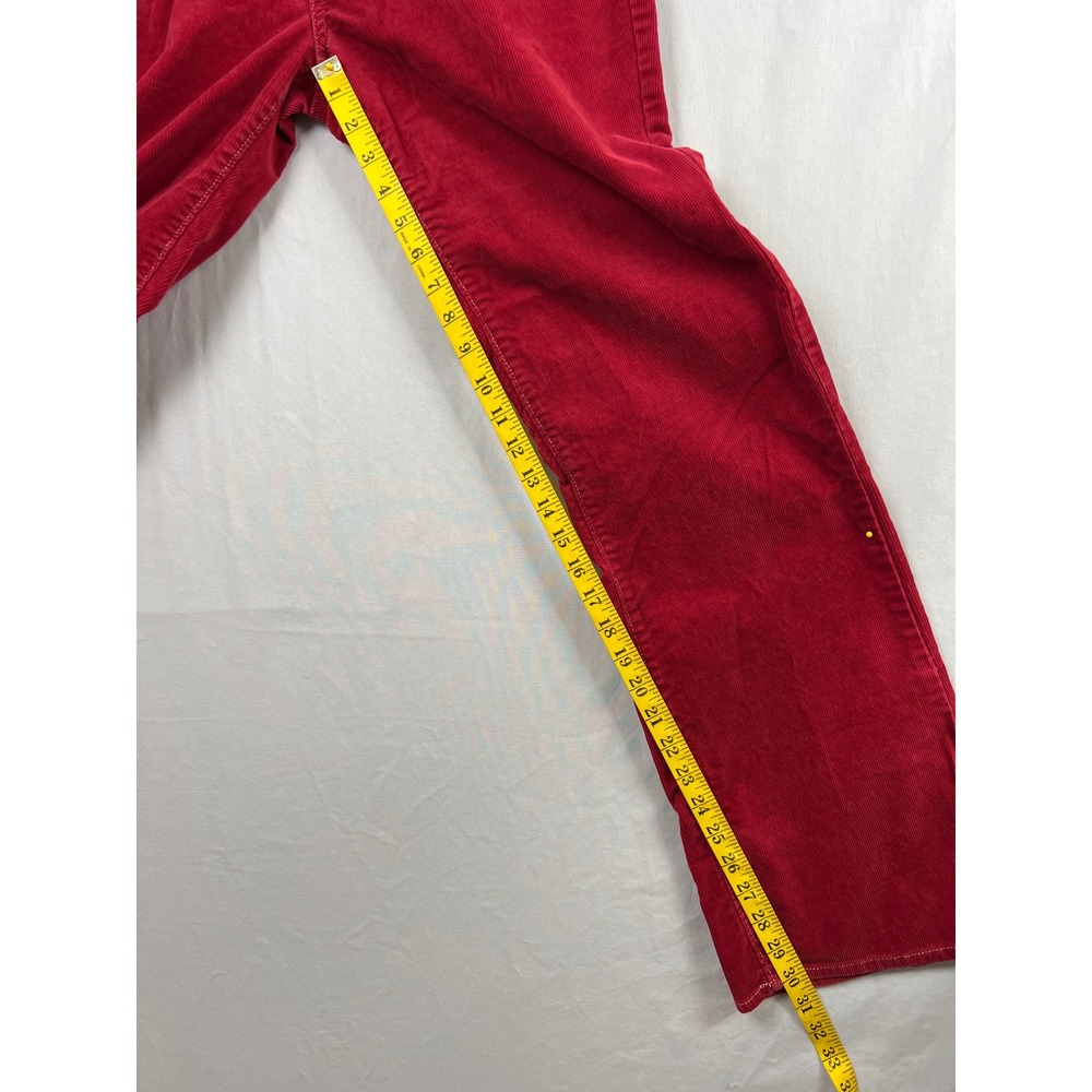 Old Navy Corduroy Pants Womens 8 Red Straight Leg Stretch Mid Rise 5-Pocket - Picture 6 of 8